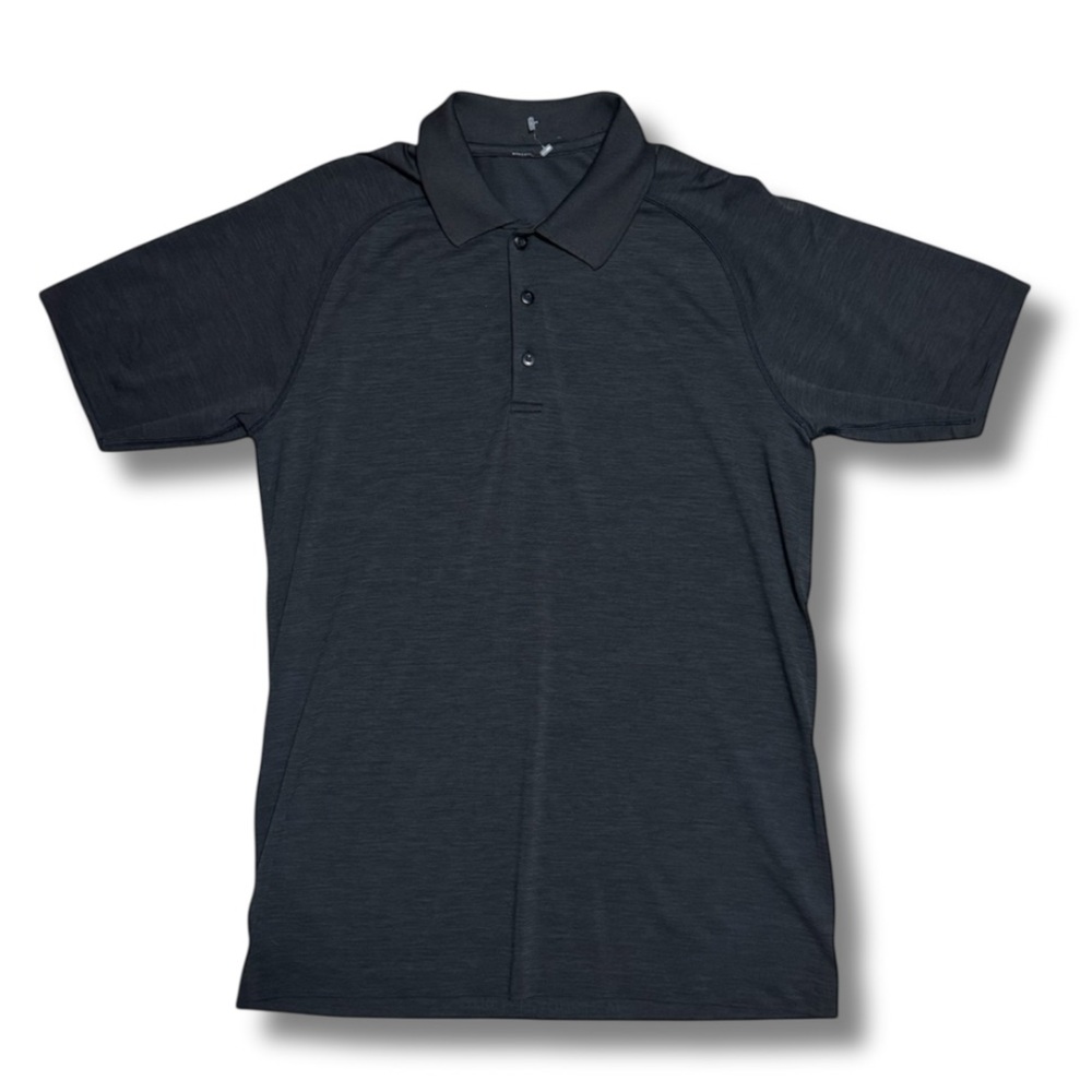 ❌SOLD❌ LULULEMON Men's Metal Vent Tech Polo Shirt - Grey/Black, Medium - Picture 3 of 6